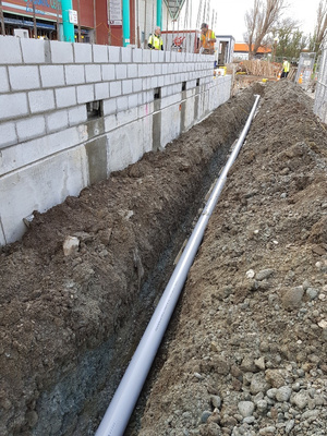 Drainage at Splash Palace project